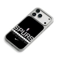 NBA Spurs basketball Nike logo iPhone 17 Pro Max Electroplated Silver Case2