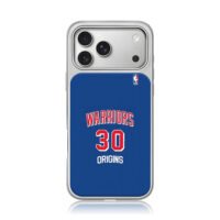 NBA Warriors No30 jersey print iPhone 17 Pro Max Electroplated Silver Case1