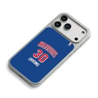 NBA Warriors No30 jersey print iPhone 17 Pro Max Electroplated Silver Case2