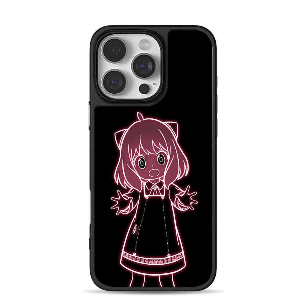 Neon Anya Forger shocked SpyxFamily iPhone 16 Pro Max Black Case Neon Anya Forger shocked SpyxFamily iPhone 16 Pro Max Black Case