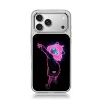 Neon Anya Forger Spy x Family art iPhone 17 Pro Max Electroplated Silver Case1