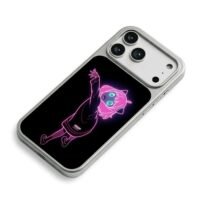 Neon Anya Forger Spy x Family art iPhone 17 Pro Max Electroplated Silver Case2