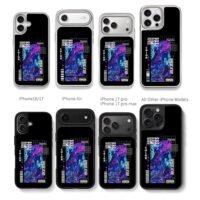 Neon fluid marble Supreme IZZZYBOI Chris Brown Phone Case Black Electroplated Silver For Iphone 11 To 17