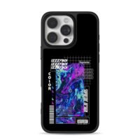 Neon fluid marble Supreme IZZZYBOI iPhone 16 Pro Max Black Case