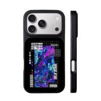 Neon fluid marble Supreme IZZZYBOI iPhone 17 Pro Max Black Case