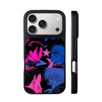 Neon JJK Gojo Geto anime art iPhone 17 Pro Max Black Case