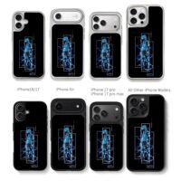 Neon Kakashi Hatake lightning art Chris Brown Phone Case Black Electroplated Silver For Iphone 11 To 17