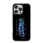 Neon Kakashi Hatake lightning art iPhone 16 Pro Max Black Case