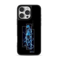Neon Kakashi Hatake lightning art iPhone 16 Pro Max Black Case