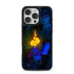 Neon skull zippo lighter with flame iPhone 16 Pro Max Black Case