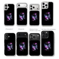 Neon Star Lord GOTG Vol2 art Chris Brown Phone Case Black Electroplated Silver For Iphone 11 To 17