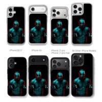 Neon UFC MMA fighter tattoo gloves Chris Brown Phone Case Black Electroplated Silver For Iphone 11 To 17