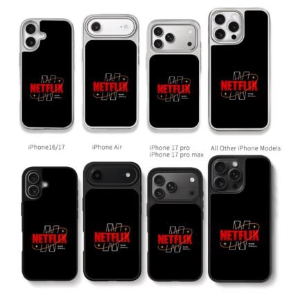 Netflix and chill space orbit print Chris Brown Phone Case Black Electroplated Silver For Iphone 11 To 17