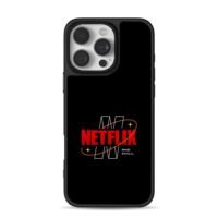 Netflix and chill space orbit print iPhone 16 Pro Max Black Case