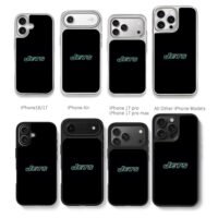 New York Jets green logo on black Chris Brown Phone Case Black Electroplated Silver For Iphone 11 To 17