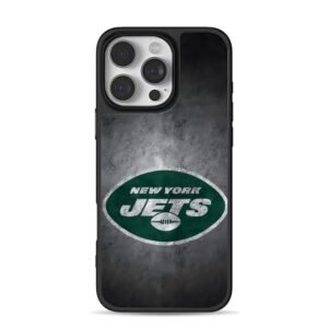 New York Jets NFL grunge football logo iPhone 16 Pro Max Black Case