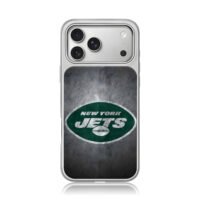 New York Jets NFL grunge football logo iPhone 17 Pro Max Electroplated Silver Case1