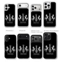 Newcastle United two seahorse logo Chris Brown Phone Case Black Electroplated Silver For Iphone 11 To 17
