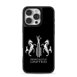 Newcastle United two seahorse logo iPhone 16 Pro Max Black Case