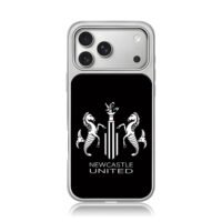 Newcastle United two seahorse logo iPhone 17 Pro Max Electroplated Silver Case1