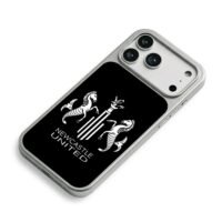 Newcastle United two seahorse logo iPhone 17 Pro Max Electroplated Silver Case2