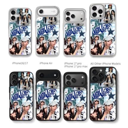 NewJeans collage with cute stickers Chris Brown Phone Case Black Electroplated Silver For Iphone 11 To 17