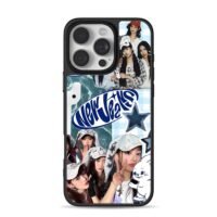 NewJeans collage with cute stickers iPhone 16 Pro Max Black Case