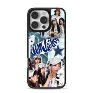 NewJeans collage with cute stickers iPhone 16 Pro Max Black Case