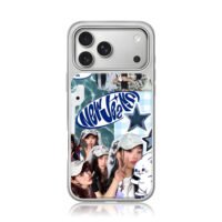 NewJeans collage with cute stickers iPhone 17 Pro Max Electroplated Silver Case1