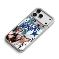 NewJeans collage with cute stickers iPhone 17 Pro Max Electroplated Silver Case2