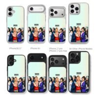 NewJeans kpop 5 girls group photo Chris Brown Phone Case Black Electroplated Silver For Iphone 11 To 17