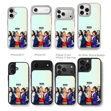 NewJeans kpop 5 girls group photo Chris Brown Phone Case Black Electroplated Silver For Iphone 11 To 17