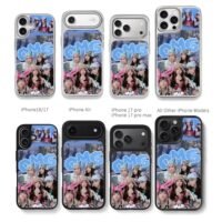 NewJeans OMG kpop girlgroup collage Chris Brown Phone Case Black Electroplated Silver For Iphone 11 To 17