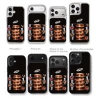 NewJeans Powerpuff Girls eye cuts Chris Brown Phone Case Black Electroplated Silver For Iphone 11 To 17