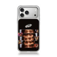 NewJeans Powerpuff Girls eye cuts iPhone 17 Pro Max Electroplated Silver Case1