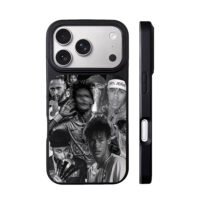 Neymar 100 Jesus football collage iPhone 17 Pro Max Black Case