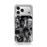 Neymar 100 Jesus football collage iPhone 17 Pro Max Electroplated Silver Case1