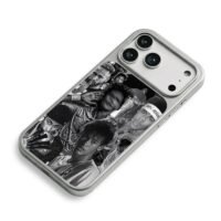 Neymar 100 Jesus football collage iPhone 17 Pro Max Electroplated Silver Case2