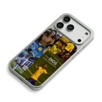 Neymar Jr 10 football collage iPhone 17 Pro Max Electroplated Silver Case2