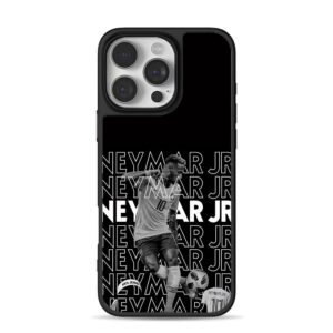 Neymar Jr 10 soccer repeated text Phone Case for iPhone 11-17 & Samsung Galaxy S24-S26