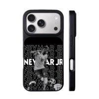 Neymar Jr 10 soccer repeated text iPhone 17 Pro Max Black Case