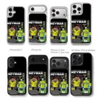 Neymar Jr Brazil 10 soccer collage Chris Brown Phone Case Black Electroplated Silver For Iphone 11 To 17