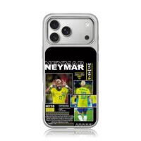 Neymar Jr Brazil 10 soccer collage iPhone 17 Pro Max Electroplated Silver Case1