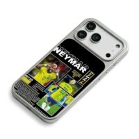 Neymar Jr Brazil 10 soccer collage iPhone 17 Pro Max Electroplated Silver Case2