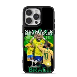 Neymar Jr Brazil soccer collage iPhone 16 Pro Max Black Case