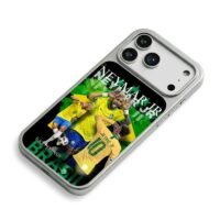 Neymar Jr Brazil soccer collage iPhone 17 Pro Max Electroplated Silver Case2