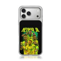 Neymar Jr Brazil team collage iPhone 17 Pro Max Electroplated Silver Case1
