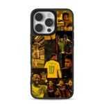 Neymar Jr collage with messi suarez iPhone 16 Pro Max Black Case
