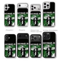 Neymar Jr football celebration art Chris Brown Phone Case Black Electroplated Silver For Iphone 11 To 17