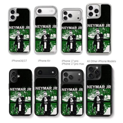 Neymar Jr football celebration art Chris Brown Phone Case Black Electroplated Silver For Iphone 11 To 17